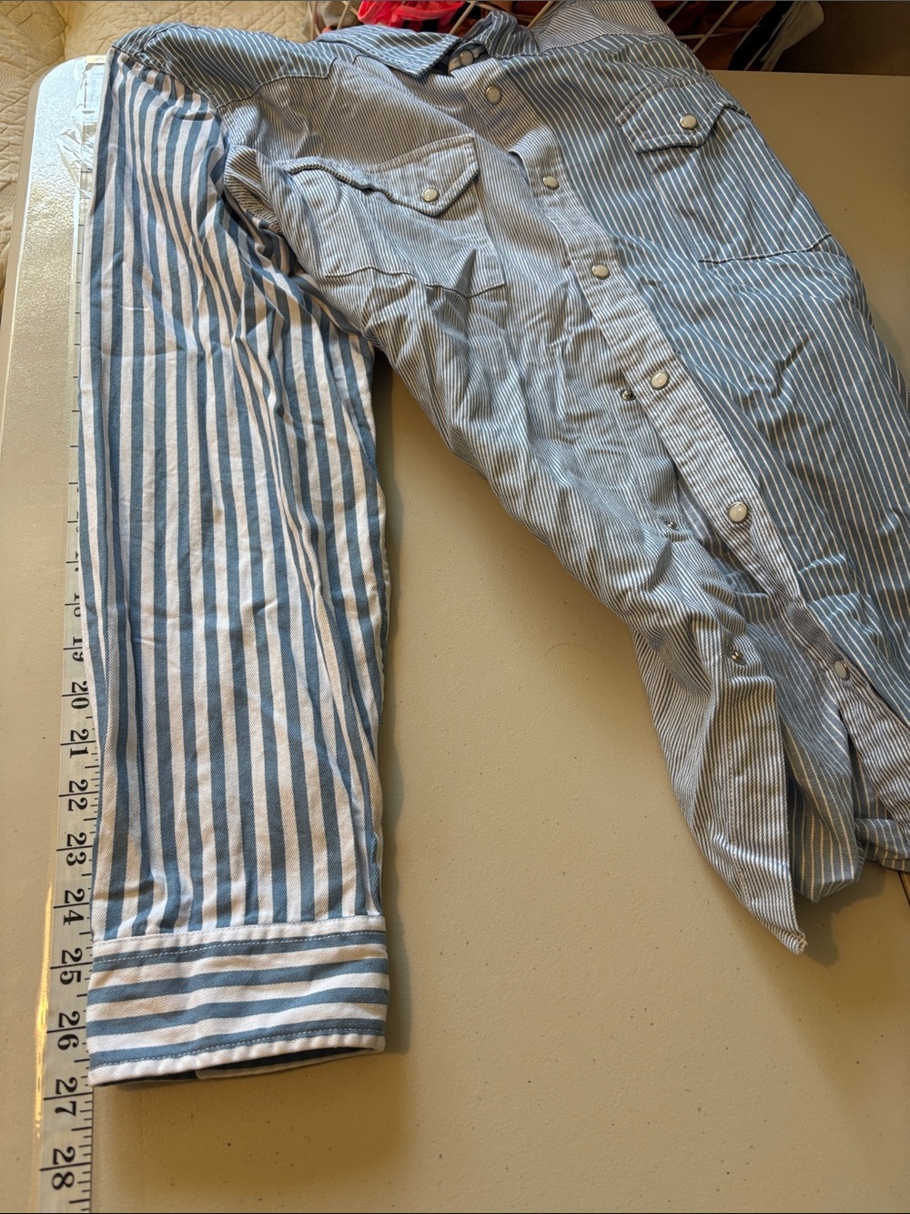 Blue Cowboy Mens Shirt Size XXL Western Rodeo Country Patchwork Snaps - Picture 12 of 12